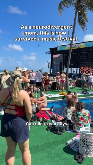 Music festivals and sensory overwhelm don’t exactly go hand in hand. 

As a late 30s, neurodivergent mom who LOVES travel but finds crowds to be a lot for me, it gets a little complicated. 

The noise. The people. The constant stimulation. 🫠

So when my husband said he booked VIP for @tortugamusicfestival I felt instant relief. 🥹

We’re in Fort Lauderdale for the @tortugamusicfestival and this was something he’s always wanted to experience. I love doing things that bring him joy…but I also know my limits. 

And this is where VIP completely changed the experience for me. 

Having space to step away. Air conditioned areas to reset. 
Bathrooms that are clean and don’t feel chaotic. Easy access to water, drinks, and food without long lines. 

And the biggest one for me…our hotel being steps away.

Knowing I could leave at any point if I felt overwhelmed made it so much easier to actually stay and enjoy myself. 

The VIP package through @vibeepresents made everything feel simple from the start. Easy check-in, thoughtful delivery, and little touches that made the whole experience feel taken care of. 

And instead of just “getting through” the day…I actually enjoyed it, in a way that felt manageable in my body. 

Plus VIP section had so many extra perks, and I have to give a shoutout to @blvisuals for such a cool body paint experience!

If you love to travel but feel overwhelmed in big crowds, this is your reminder that there are ways to make it work for you. 

You don’t have to push through. You can support yourself and still say yes, and actually have fun! 

✨ Follow @dreamjartravels for real-life travel experiences, autos and neurodivergent-friendly tips, and proof that adventure is still possible for you. ✈️ 

#autismtravel #neurodivergentlife #momswhotravel #accessibletravel #inclusivetravel