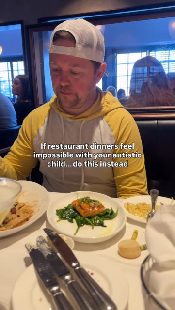 We didn’t stop taking our autistic kids to restaurants on vacation. We just stopped doing dinner the “normal” way. 😮‍💨

The noise. The waiting. The “sit still” pressure. The hangry spiral. 🫠

So we started designing dinner around regulation instead.

Here’s what works for our neurodivergent family:

Before we even leave the hotel, I check the menu (when I can). I already know what my kids will eat, so I plan around safe foods, not “new foods.” This is not the time to test their nervous system.

The second we sit down, I order food for them immediately. Usually something fast, like fries.

They eat first while my husband and I get a real minute to look at the menu without rushing, negotiating, or managing meltdowns.

Then when our meals come out, and their next item comes too.

Yes, sometimes that’s ice cream (usually it’s ice cream). 

My son has restrictive eating, so it matters more that he eats and stays regulated than what someone else thinks is “proper dinner timing.” And honestly, the difference is wild!

Calm kids = parents actually get to eat.
No chaos. Less waiting. More connection.

Autism-friendly travel isn’t about perfect behavior. It’s about strategies that support sensory needs, regulation, and flexibility.

🫶🏼 Save this if eating out with autistic kids feels overwhelming, and share it with a parent who needs a new way to think about restaurant dinners.

@dreamjartravels shares real-life autism-friendly travel tips, hotel setups, and simple strategies that make trips feel doable, because everyone deserves to explore this world. ✈️

#autismadvocate #autismfamily #familyvacations #familytravels #autismmoms